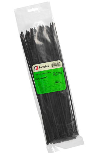 Стяжки Fortisflex 4x300 чёрные