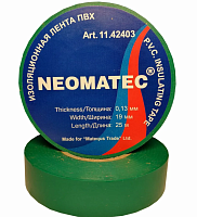Проффессиональная изолента Neomatec зелёная