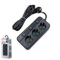 Удлинитель BLACK green T-03 2м с индивидуальными выключателями 1-60