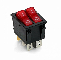 Клавишный рокерный выключатель-переключатель 16А 250V KCD4 ВКЛ-ВЫКЛ Двухклавишный IRS-2101-16A 50-500